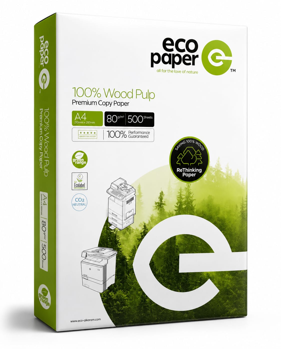Eco Paper - 100% Wood Pulp Premium Copy Paper